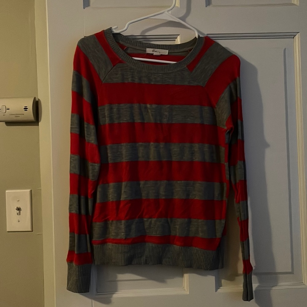 Orange and Gray Sweater
